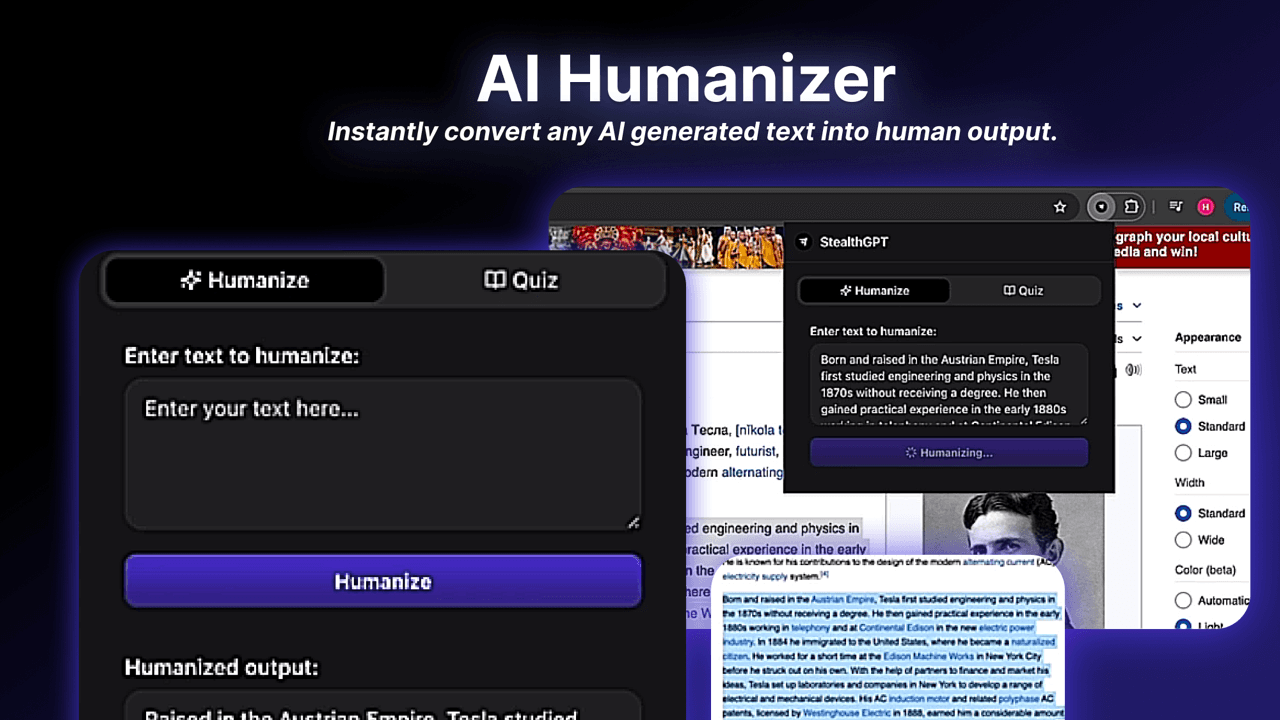 Extensão do Chrome gerando conteúdo com IA indetectável na janela de composição do Gmail